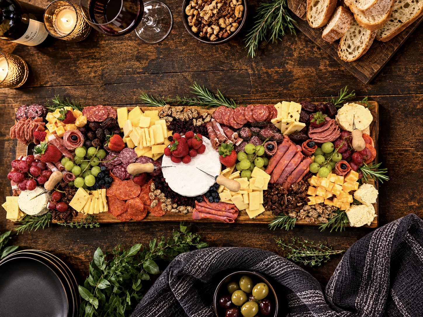Avenue29 charcuterie board with artisan cheeses, Italian meats, fresh fruit, nuts, and accompaniments
